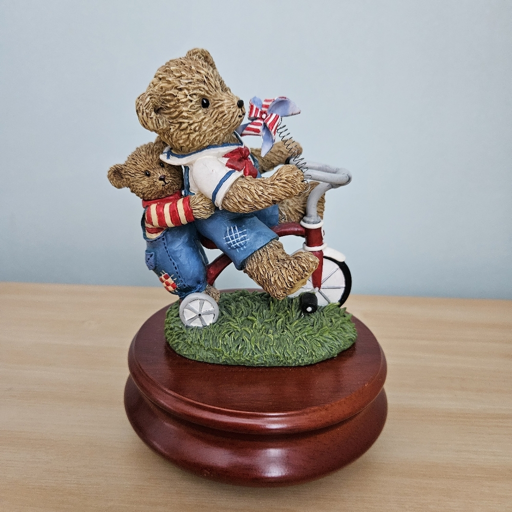 Music Box: Symphony Bear on Tricycle Music Box Figurine